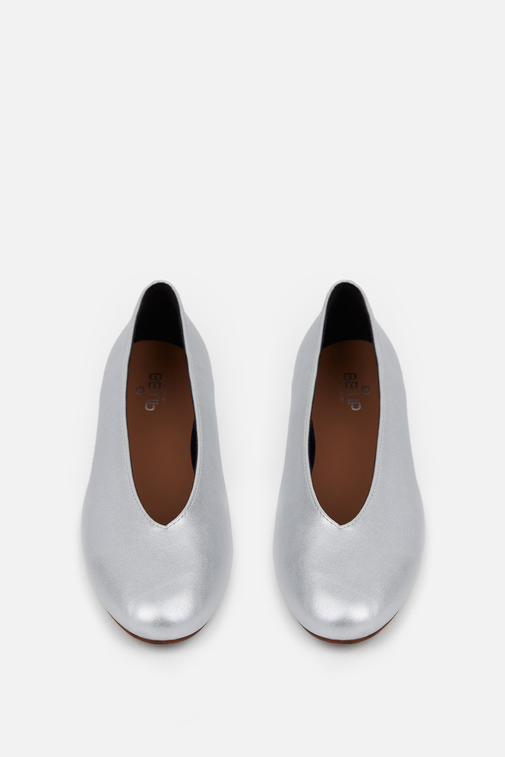 BAILARINA PLANA PLATA BRILLO MUJER AFTERWORK