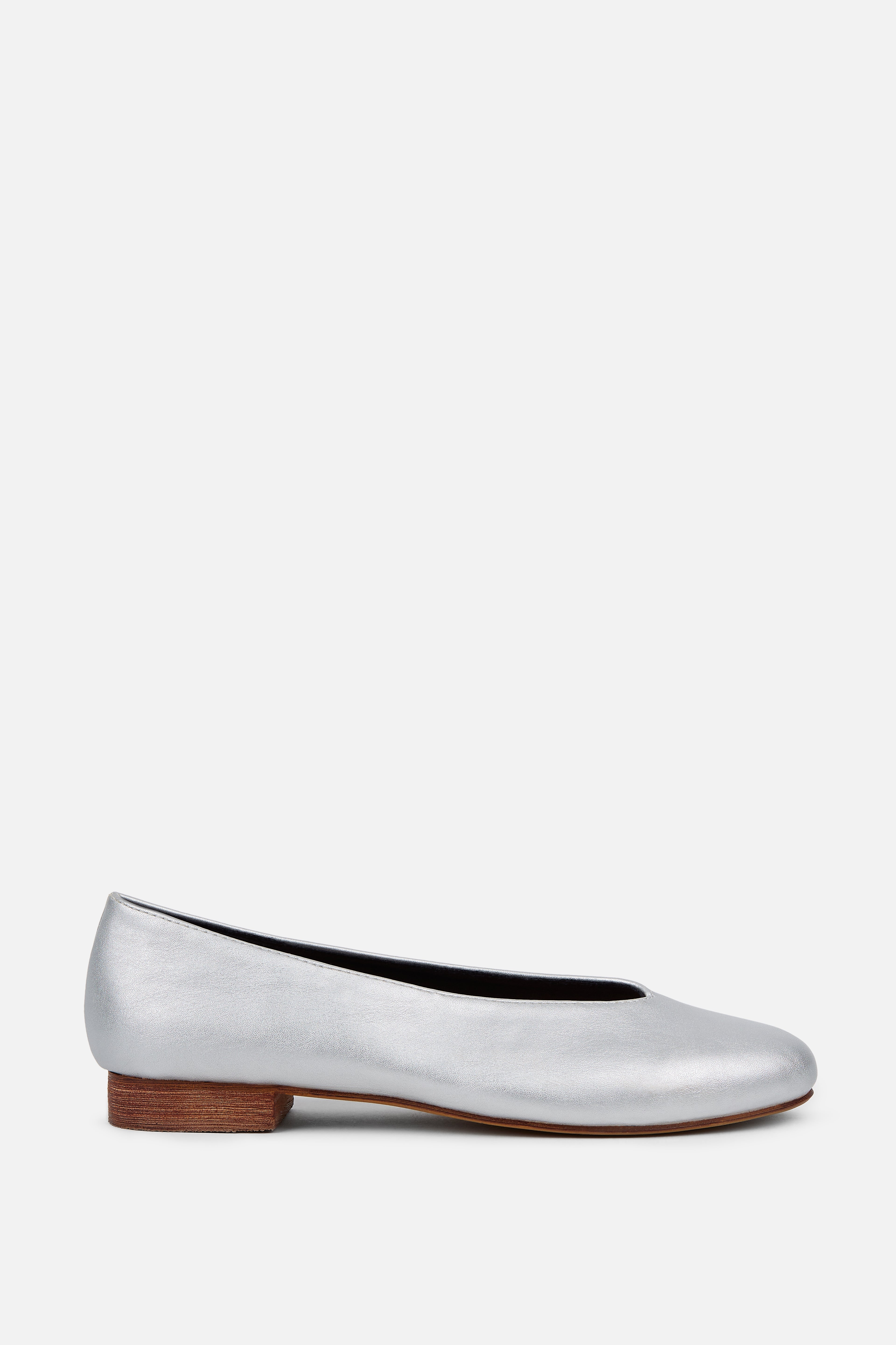 BAILARINA PLANA PLATA BRILLO MUJER AFTERWORK