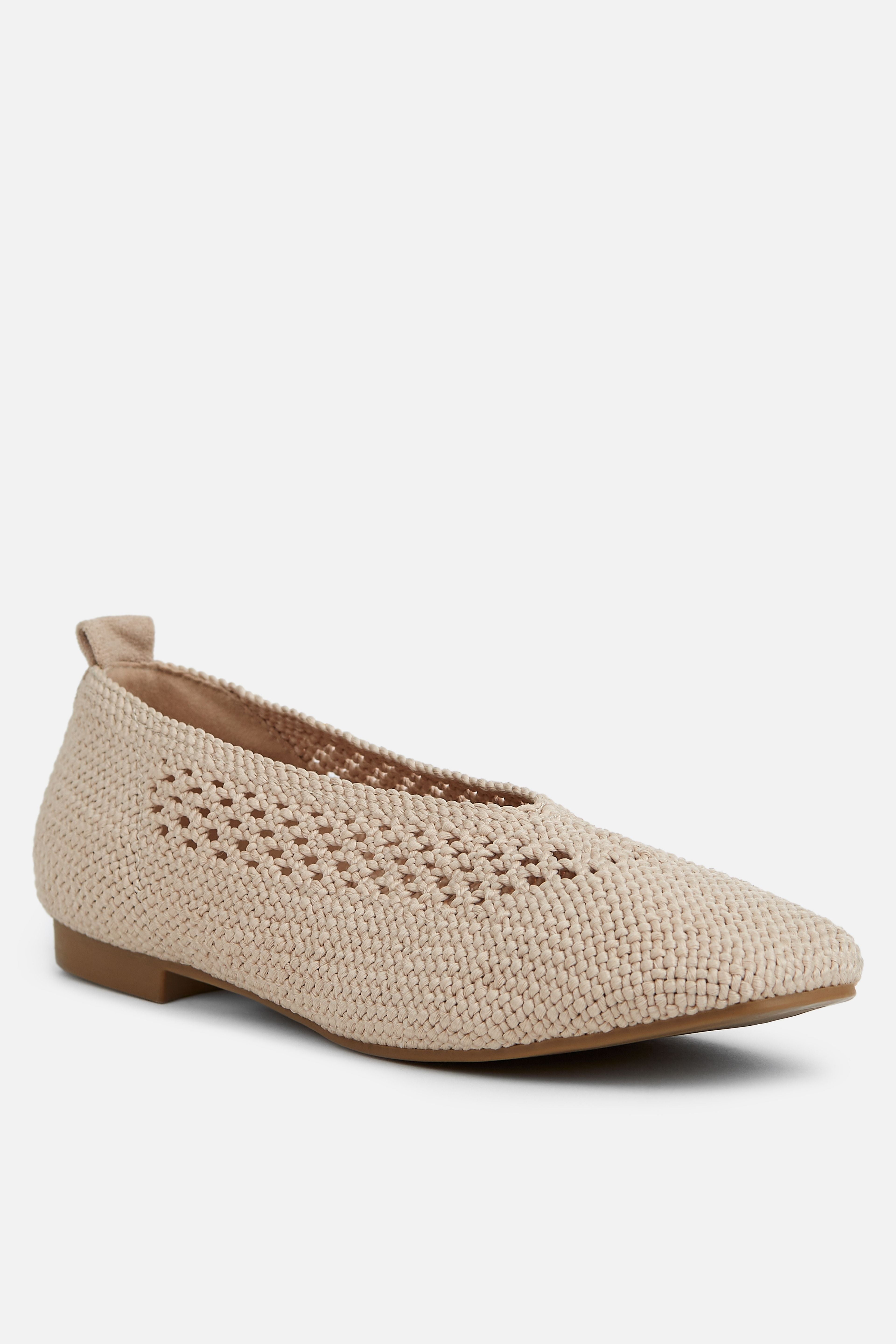 BAILARINA PLANA BEIGE TRENZADA MUJER RESORT