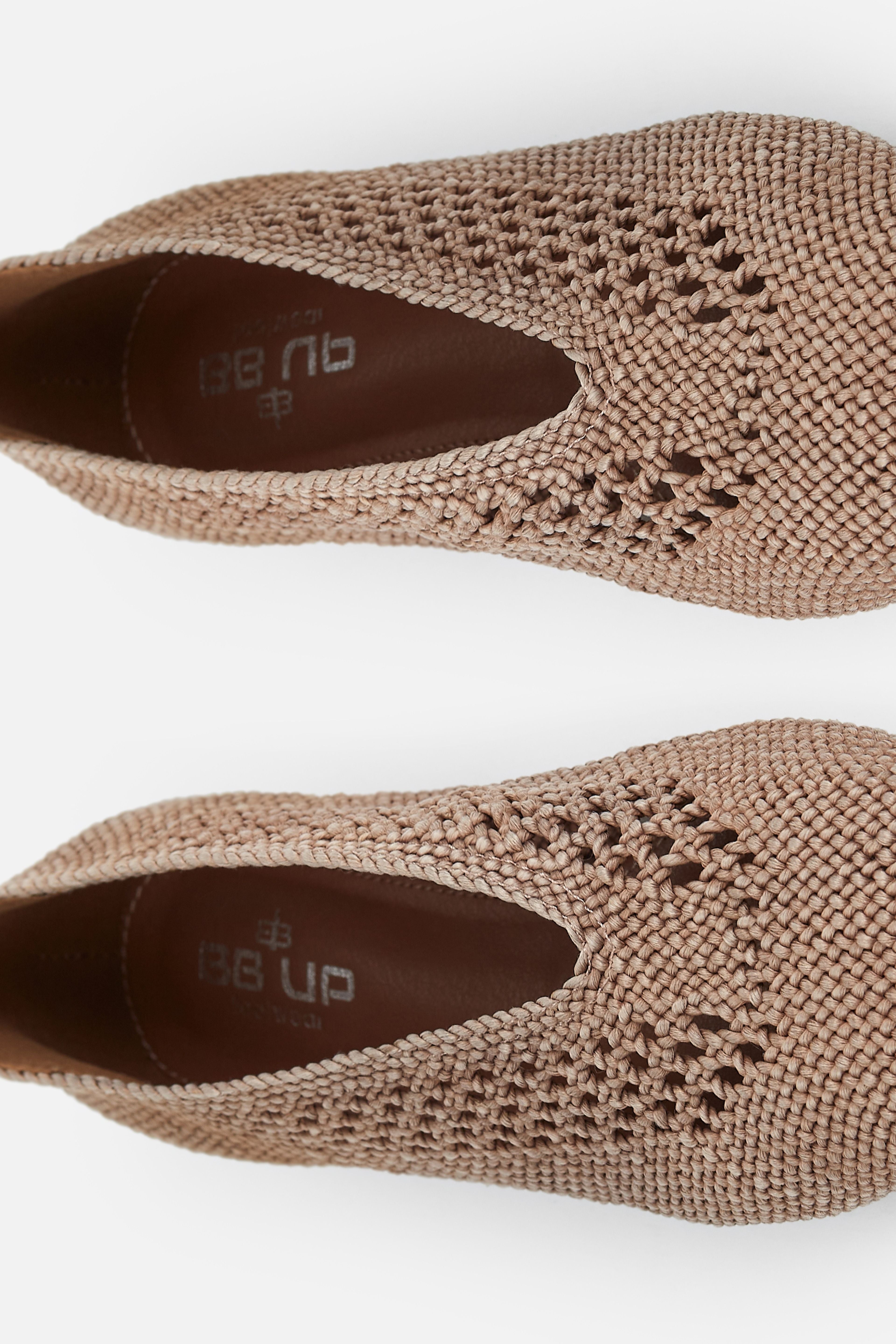 BAILARINA PLANA MARRÓN TRENZADA MUJER BOHO CHIC