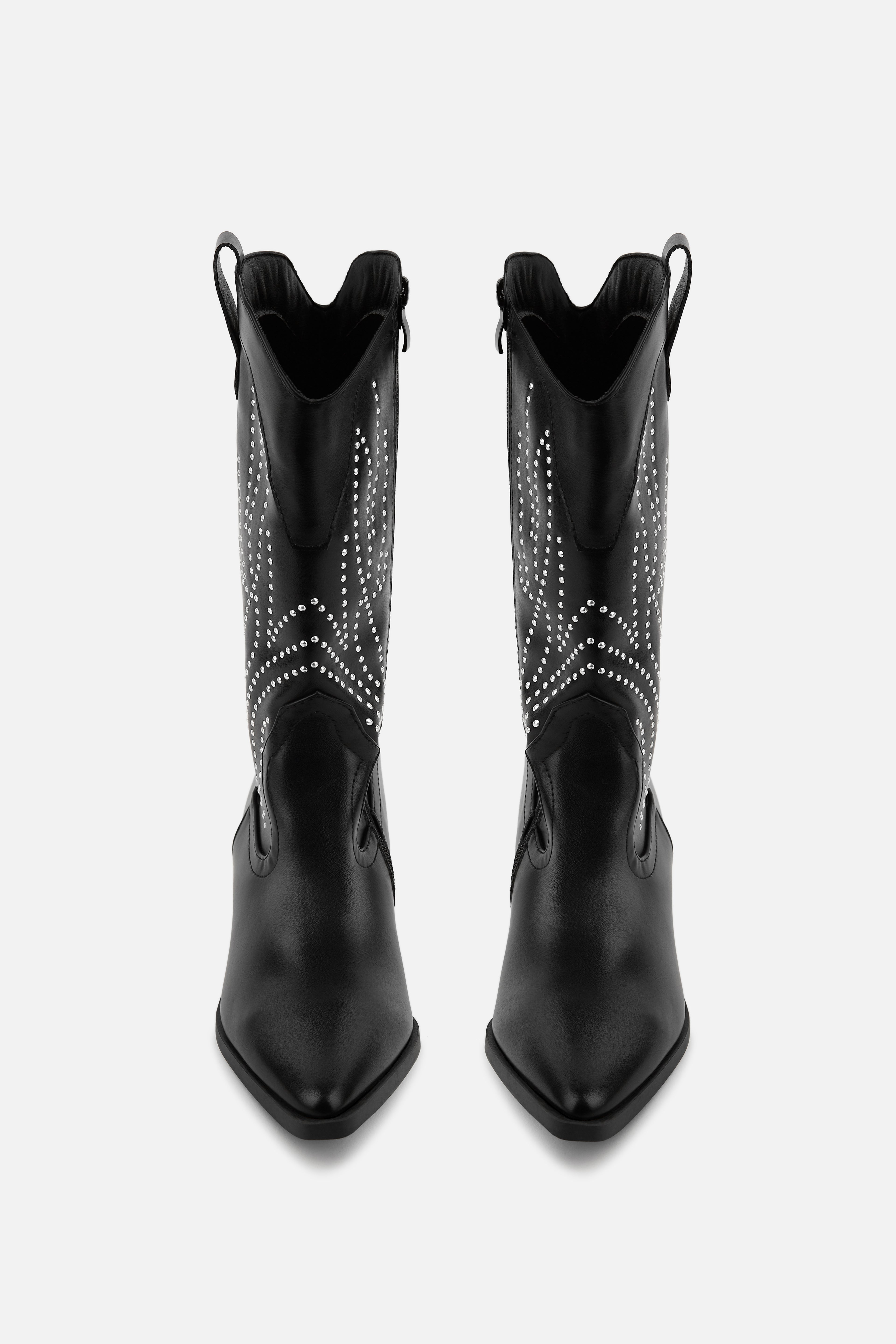 BOTA COWBOY DE MUJER NEGRA CON TACÓN CORTO