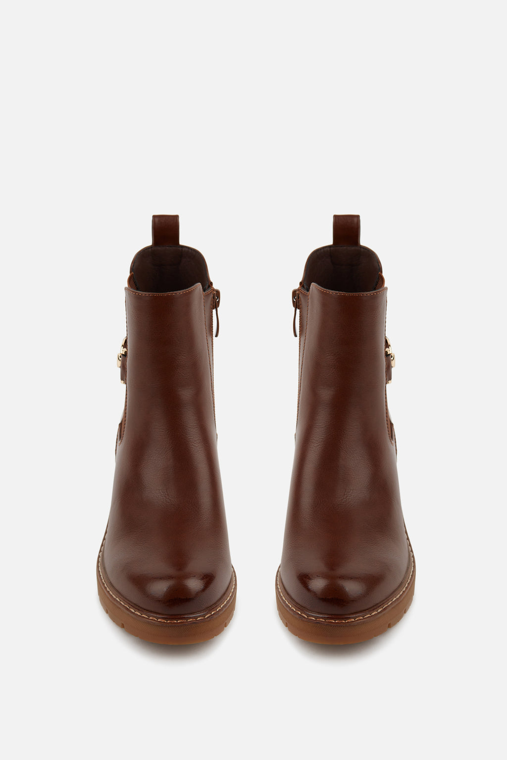 BOTINE CLÁSICO DE MUJER CON TACÓN Y HEBILLA