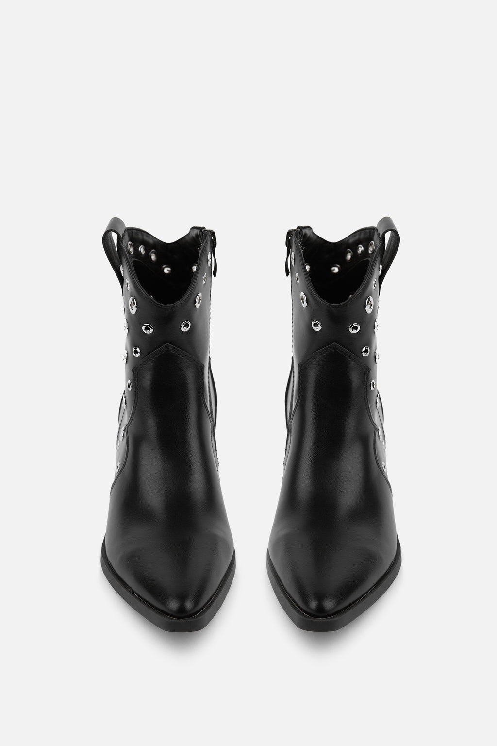 BOTINES COWBOY NEGRO DE MUJER CON TACÓN CORTO