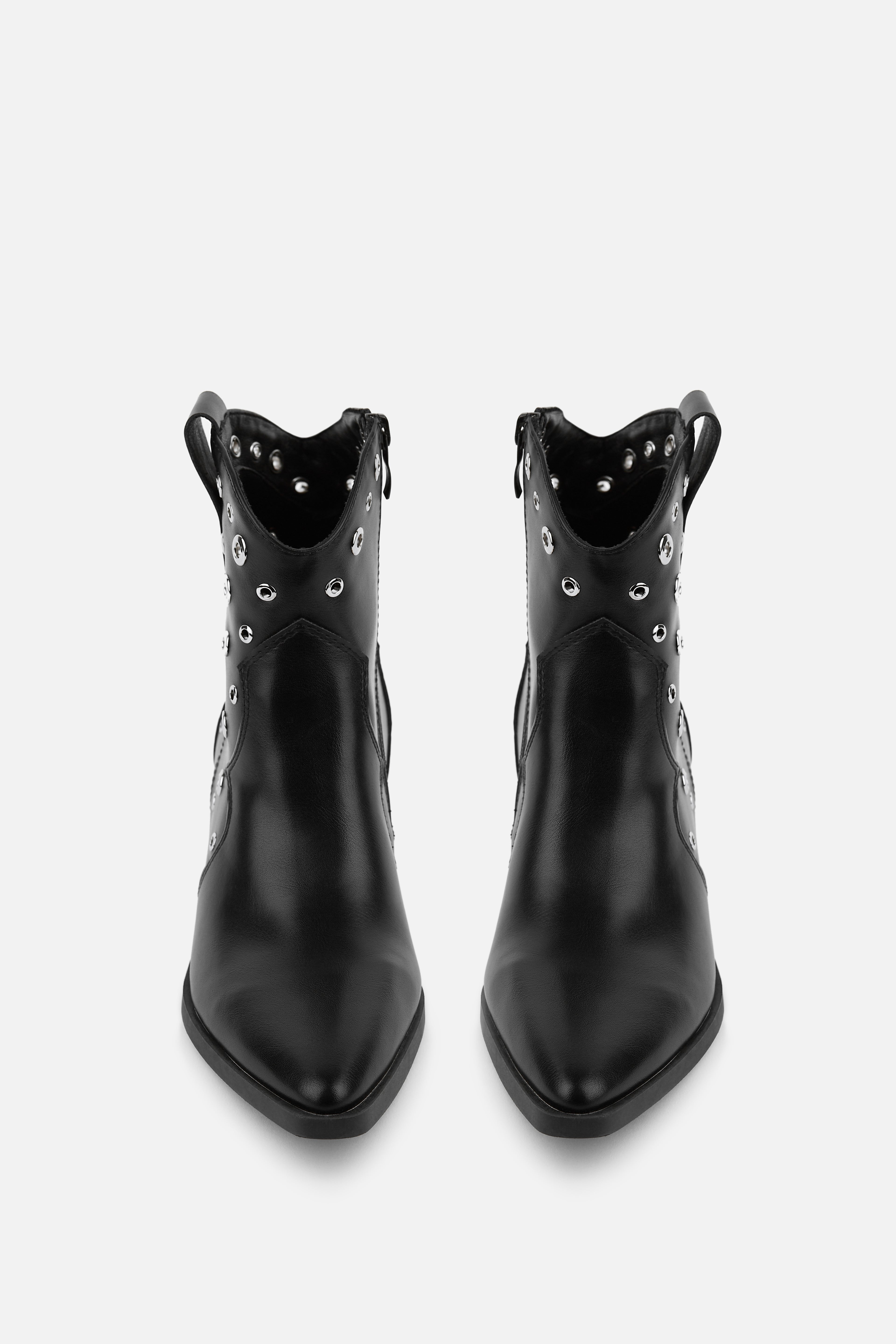 BOTINES COWBOY NEGRO DE MUJER CON TACÓN CORTO