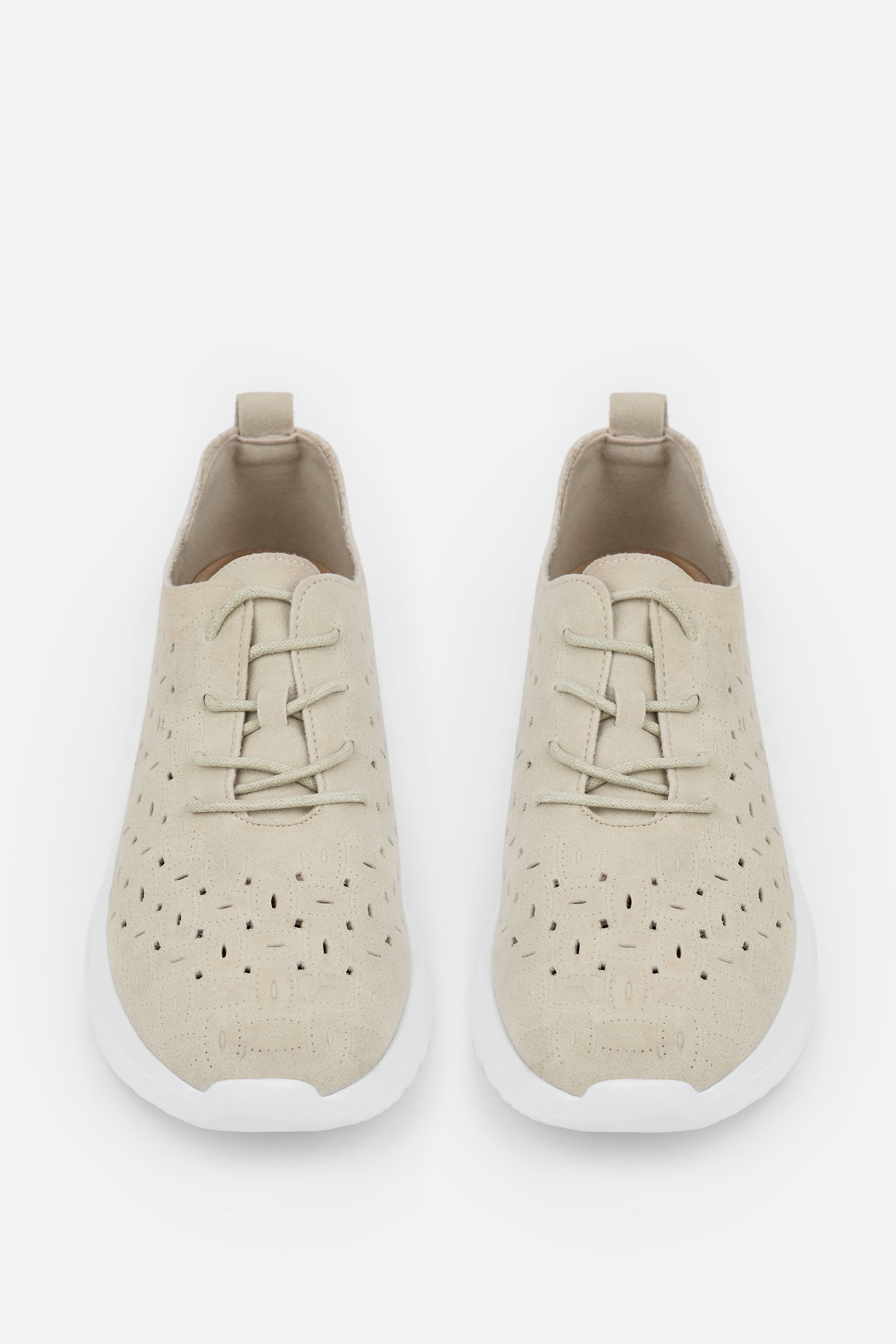 DEPORTIVA TROQUELADA BEIGE MUJER MINIMAL CHIC