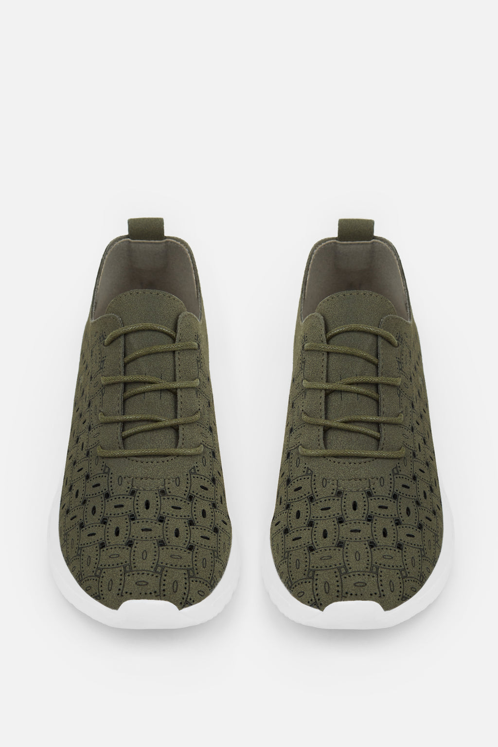 DEPORTIVA TROQUELADA VERDE OLIVA MUJER URBAN STYLE