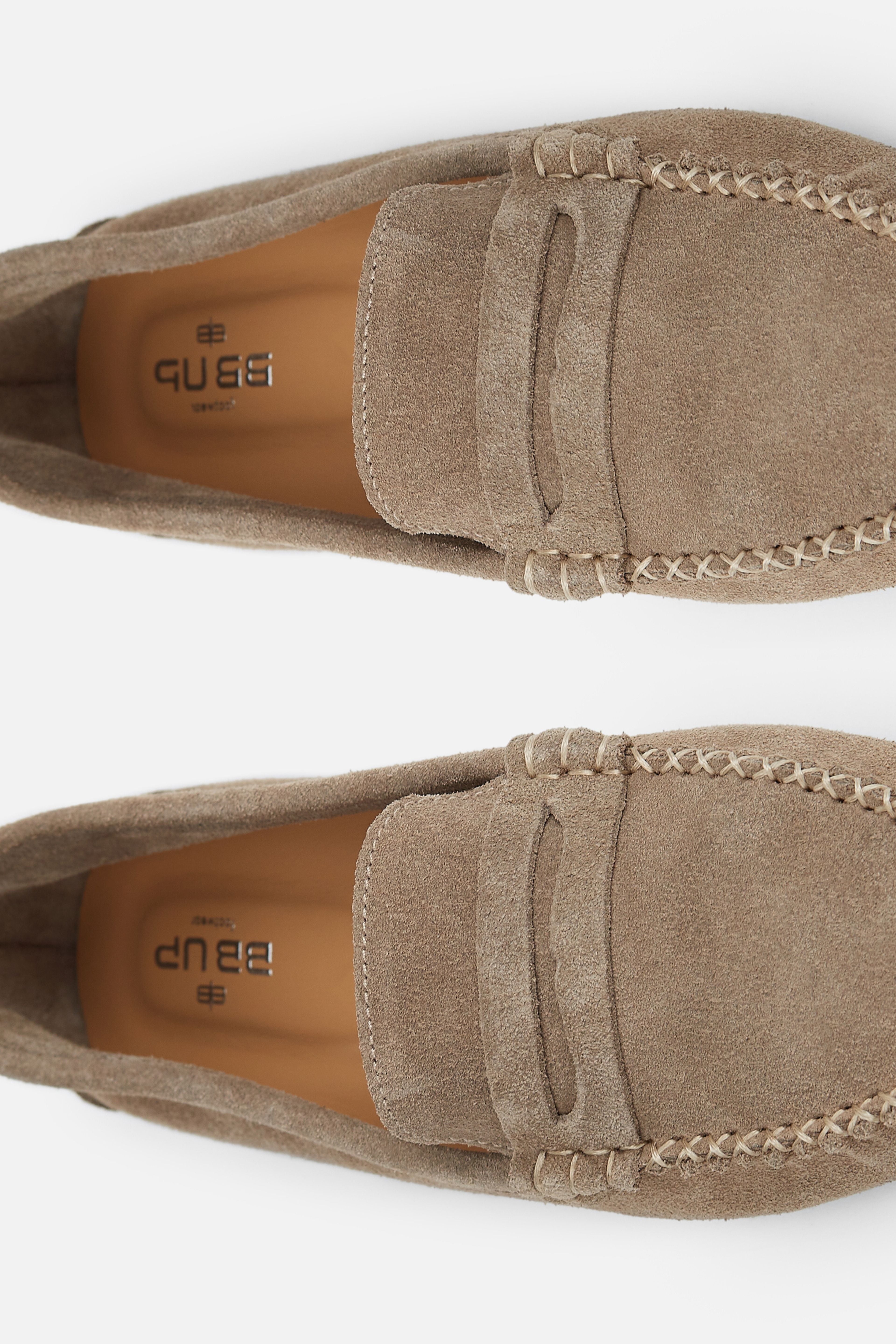 MOCASÍN PIEL PESPUNTE TOPO MUJER MINIMAL CHIC