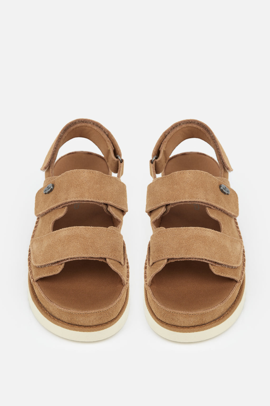 SANDALIA PIEL CAMEL VELCRO MUJER RESORT