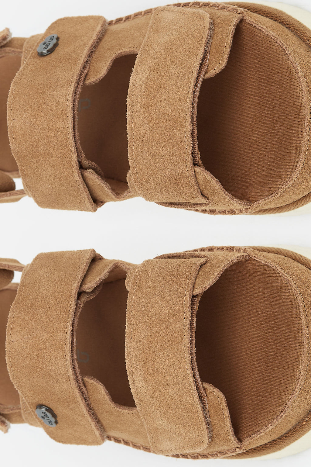 SANDALIA PIEL CAMEL VELCRO MUJER RESORT