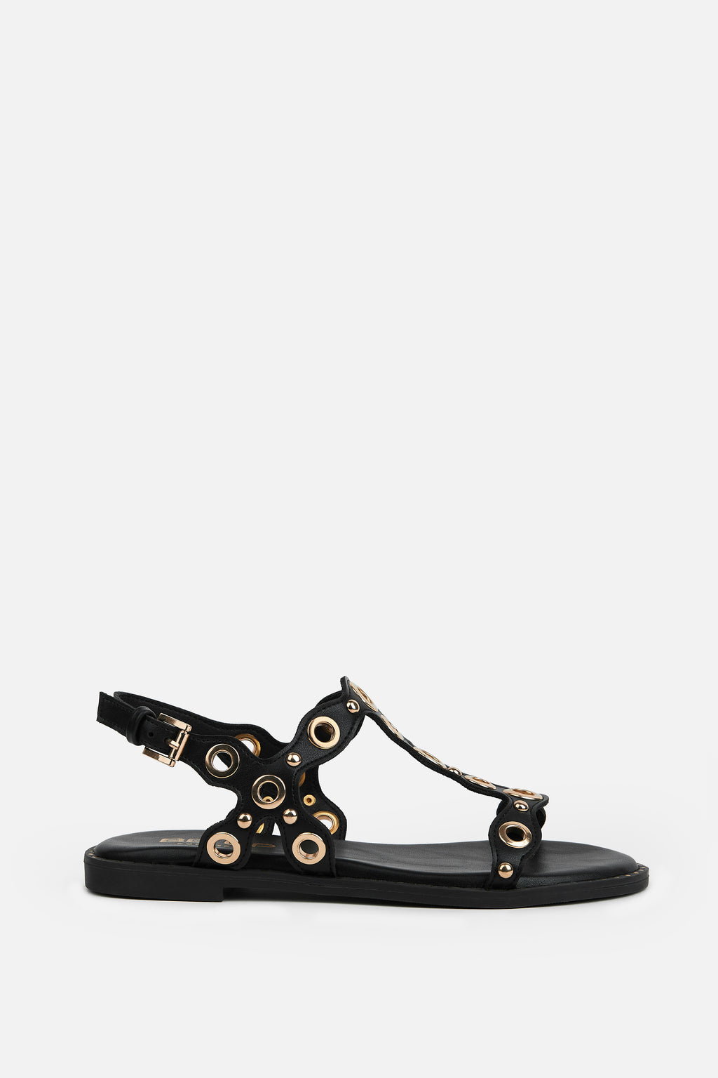 SANDALIA TIRAS  NEGRA TACHUELAS MUJER URBAN STYLE