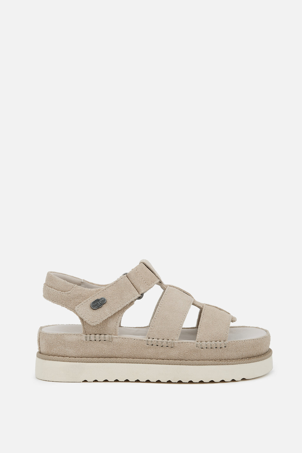 SANDALIA  PIEL  ARENA VELCRO MUJER MINIMAL CHIC