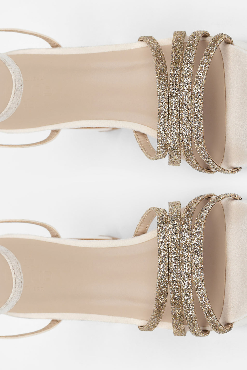 TACÓN PLATAFORMA CHAMPAGNE BRILLO MUJER GALA