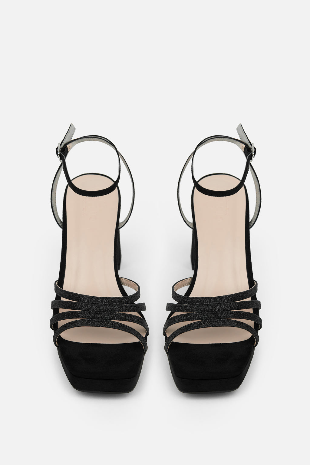 TACÓN PLATAFORMA POLIPIEL NEGRA MUJER GALA